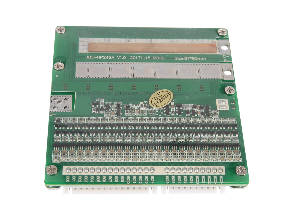 Placa De Proteção De Bateria De Lítio 24s 3.7v 40a Com Porta Única E Luz De Equilíbrio Bms Pcb