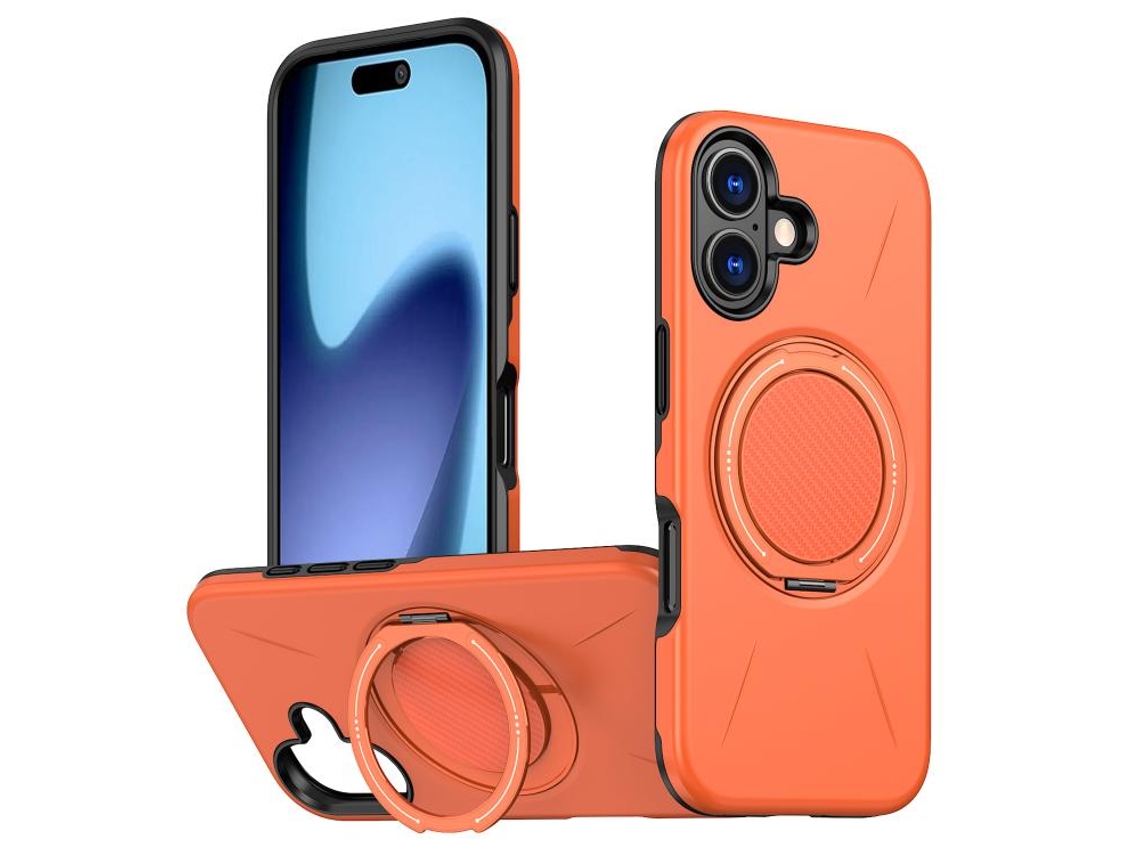 Capa Para Iphone 17 - Metal Com Função De Rotação E Magsafe, Híbrida De Tpu E Pc.