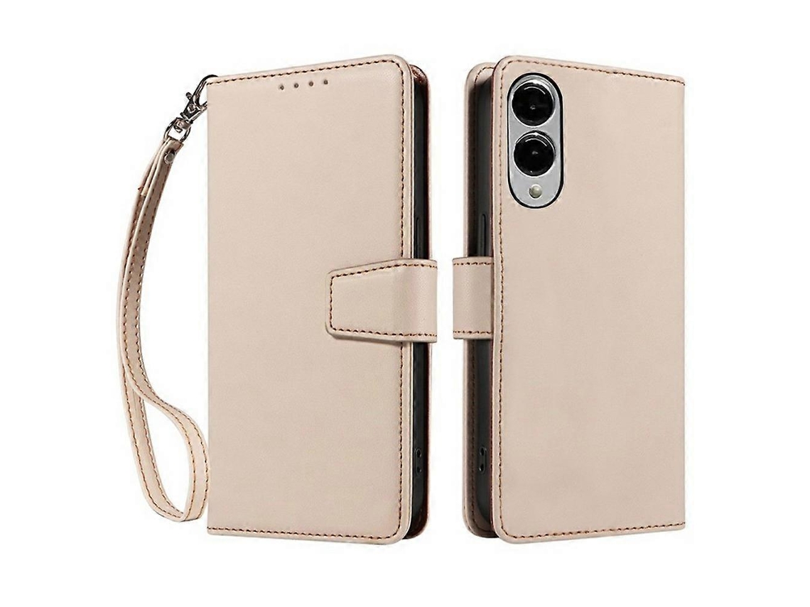 Capa Tipo Carteira De Couro Com Bloqueio Rfid Para Samsung Galaxy S25 Edge E Alça De Pulso