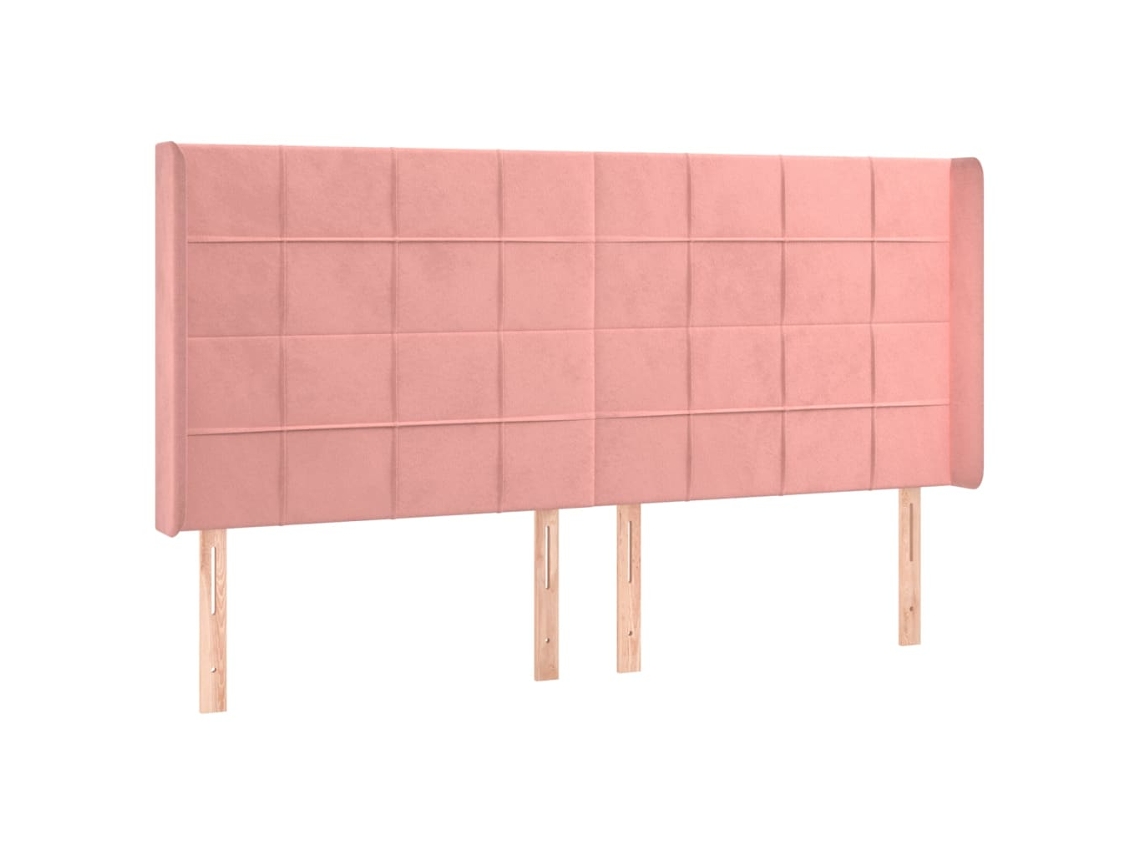 Headboard, Headboards Vidaxl Cor-de-rosa Veludo (203 X 16 X 118/128 Cm)