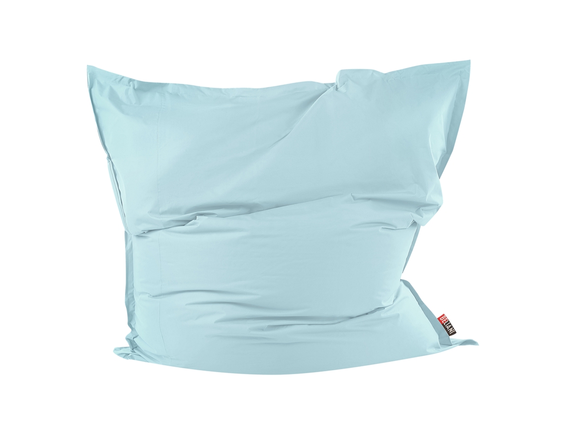 Pufe BELIANI Fuzzy De Nylon Azul Claro 180x230x20