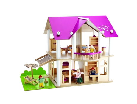 Casa De Muñecas Con Muebles Y Figuras Eichhorn