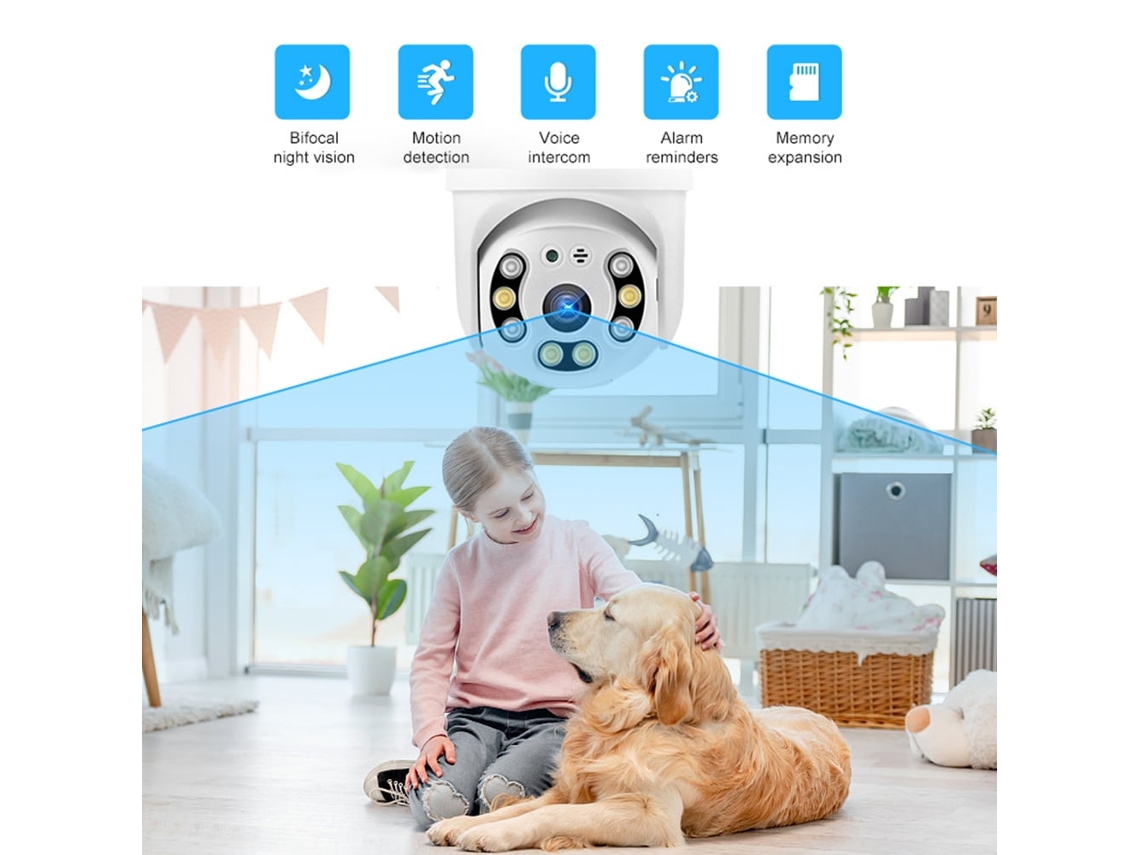 2026 câmera de Segurança Inteligente Sem Fio Wifi para Interior e Exterior Residencial
