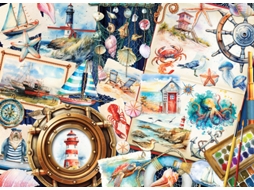 Quebra Cabeça Cobble Hill Seashore Sketchbook 1000 Peças