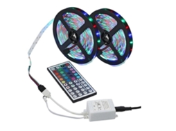 2026 tira Led Flexível Rgb de 5/10/20m com Mudança de Cor e Controle Remoto Ir