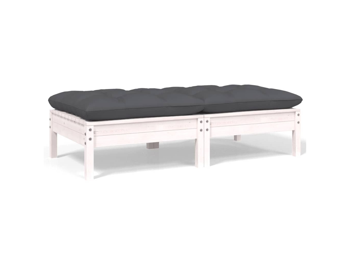 2-seater Garden Sofa, 2-seater Garden Sofas Vidaxl Branco Madeira De Pinho (n/a)