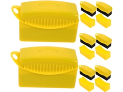 Conjunto De 8 Esponjas Reutilizáveis Para Aplicação De Cera Em Pneus, Ideais Para Limpeza De Rodas E Acessórios Automotivos.