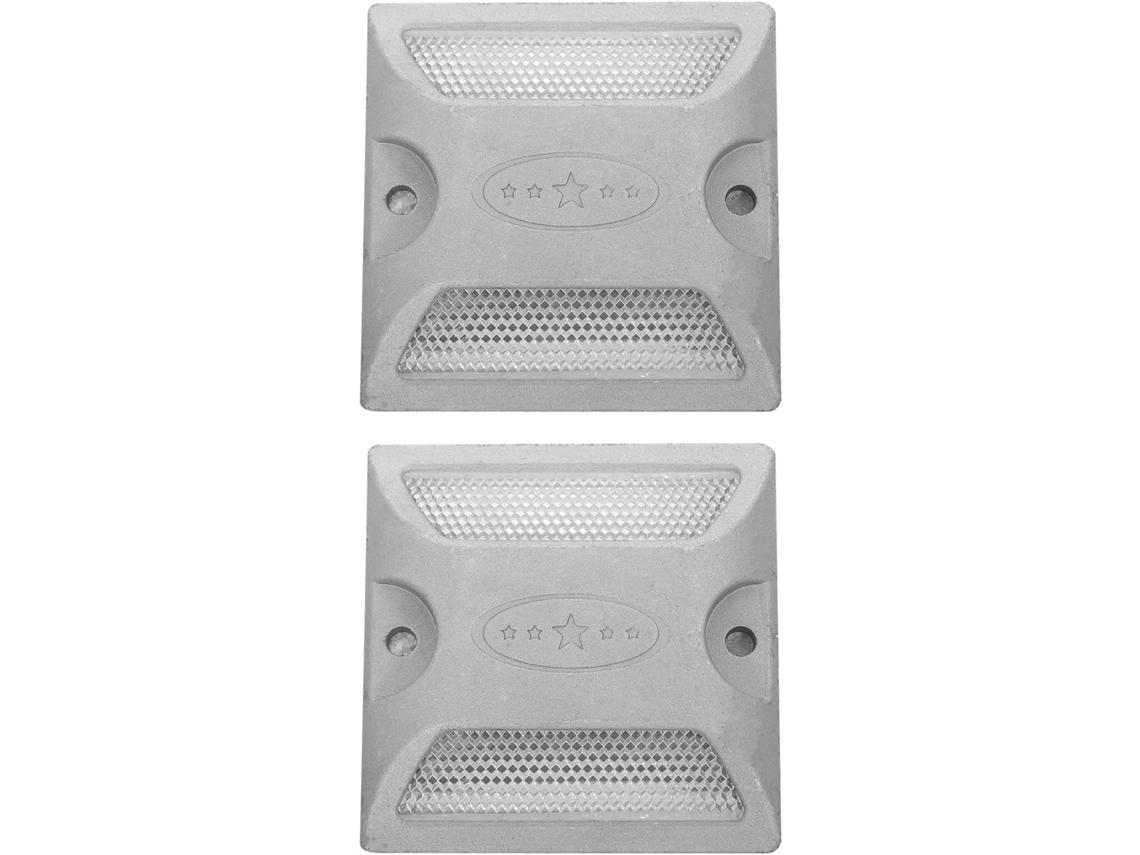 Marcadores Metálicos Refletivos, Conjunto de 2, para Sinalização Rodoviária e Estacionamentos, Duráveis. SFUSHOS