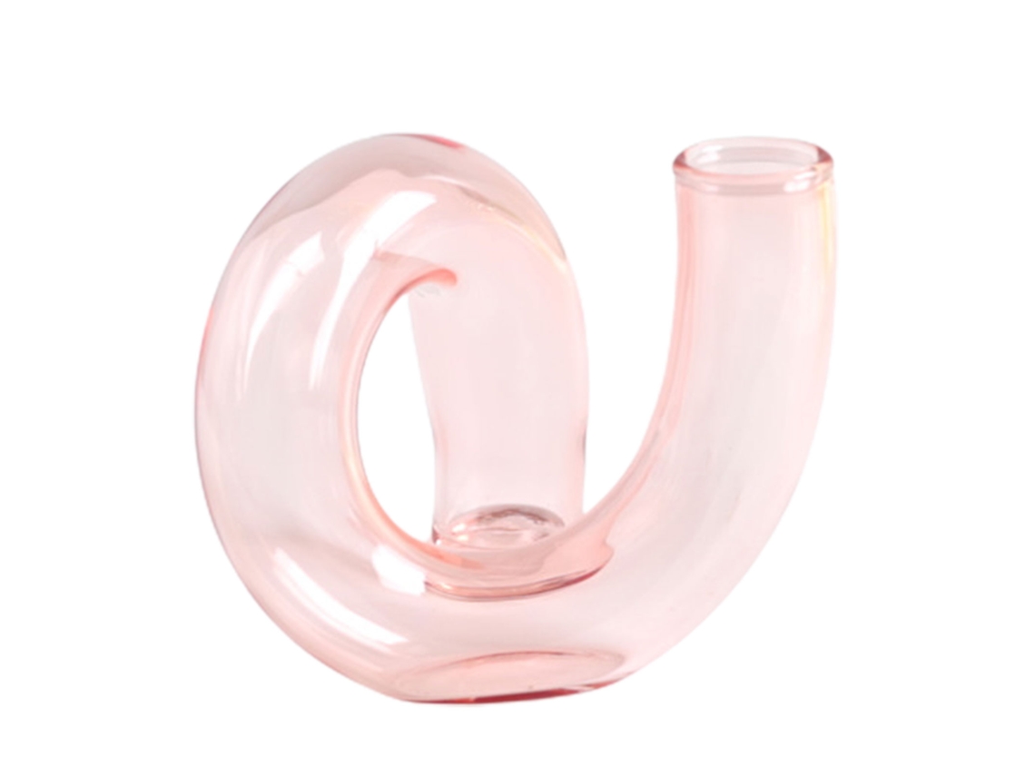 Vaso De Vidro Forma Irregular Com Cores Variadas