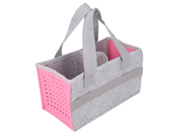 Primerox estojo de Transporte em Feltro para Conjunto Inicial Toniebox com 6 Cintos Elásticos Rosa