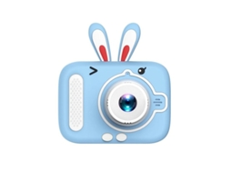 Câmera infantil HD Yizhood 2000W com câmeras duplas frontal e traseira (Blue Rabbit)
