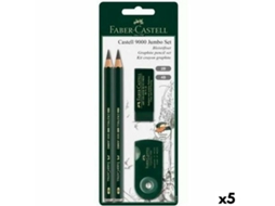 Conjunto de Lápis FABER-CASTELL Preto 5 Unidades