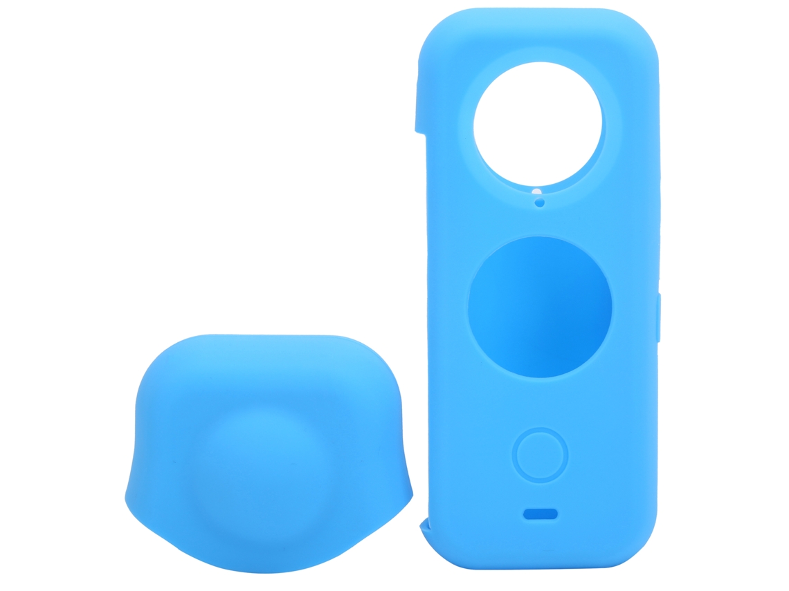 Small Panoramic Camera Silicone Protective Case With Lens Cover For Insta360 One X2blue LAXISCREED