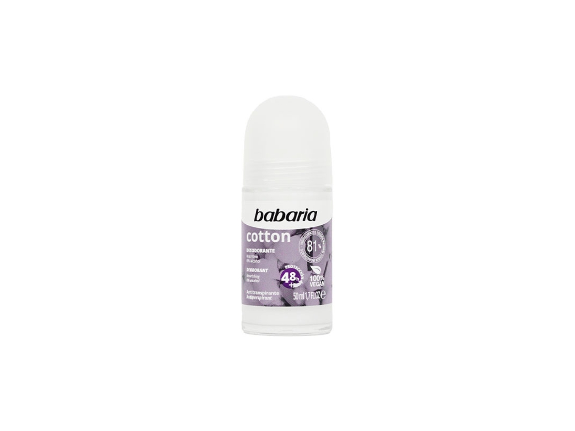 Desodorizante Roll On De Algodão 50ml Babaria