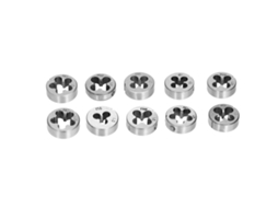 Conjunto De 10 Matrizes De Rosca Redonda Aço Liga Para Reparo De Roscas Externas Ferramenta Manual