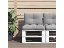 Almofadões P/ Mã³veis De Paletes 2 Pcs Tecido Cinza Dkd Home Decor