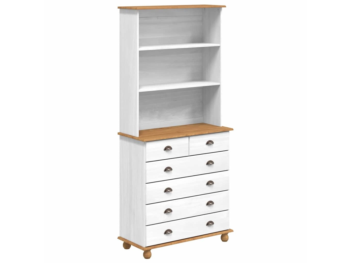 Cristaleira com gaveta Askim Branco 91 x 40 x 200,5 cm MAISON EXCLUSIVE