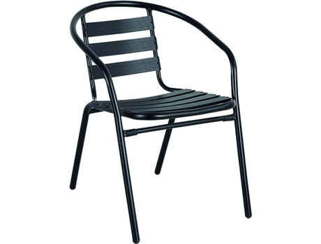 Cadeira  7055069 Cinzento (Metal e Rattan - 86 x 54 x 58 cm)