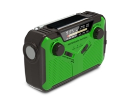 Rádio solar AQUAFORGE portátil AM/FM com manivela, dínamo, bateria 4000mah