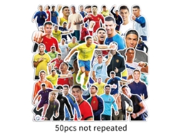Pacote Com 2 Unidades De 50 Adesivos De Futebol Do Ronaldo Presente Perfeito Para Crianças. Brilvibera