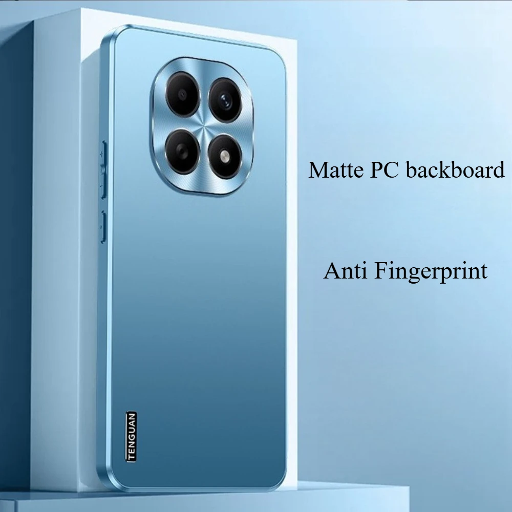 (azul, Redmi Note 14 Pro) Capa Com Acabamento Metálico Fosco E Toque Acetinado Resistente A Impactos, Quedas E Marcas De Dedos