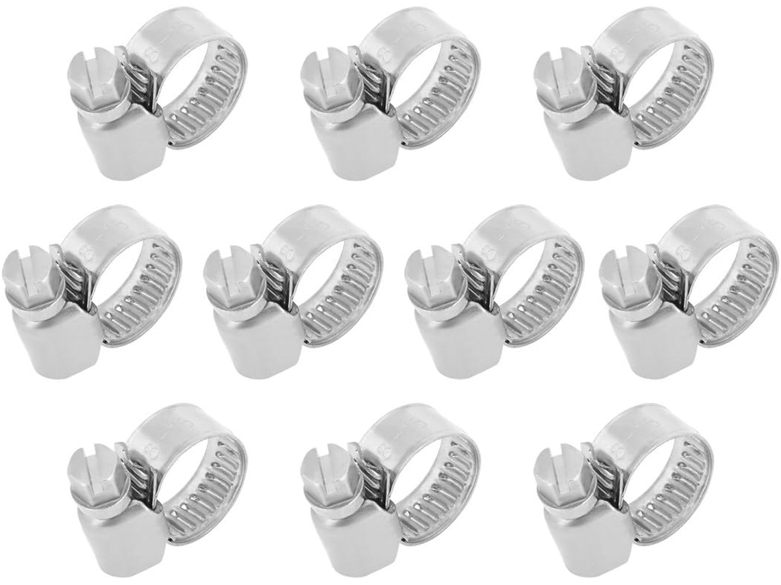 Abraçadeira de Mangueira Estilo Alemão em Aço Inoxidável 304, faixa de 8 a 16 mm CHABERLU