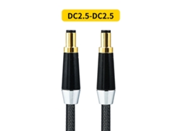Cabo De Alimentação Hifi Dc 0, 5 Mm Com Conector De Aviação Para Cabo De Áudio Dc2.5/2.1 2 Pinos Em Prata Esterlina