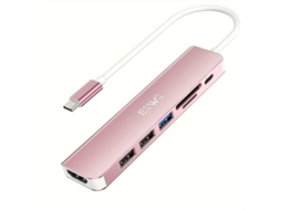 Dock Usb C, Dock De Sete Portas Tadvyyvayotoy (ouro Rosa)