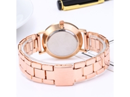 Relógio de quartzo unissex Zhoulianfa, moderno e casual, com pulseira de aço preta.