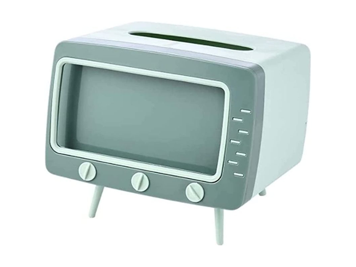 Nova Line suporte para Celular e Porta papel Higiênico 2 em 1, Design de Tv, Decorativo e Multifuncional