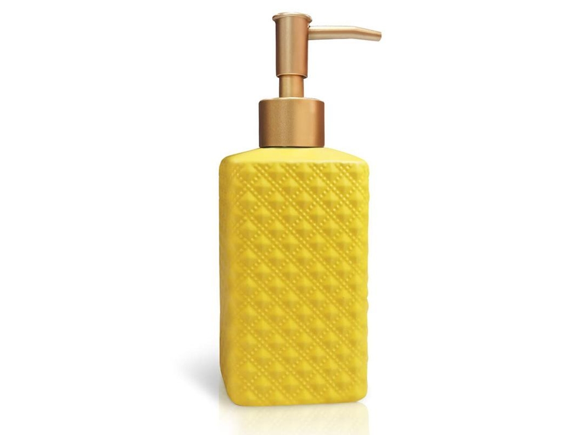 Dispenser de Sabonete Nova Line de ouro, garrafa de loção em cerâmica, estampa vintage