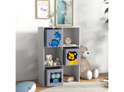 Estante Infantil Cubo Com Gavetas Mdf Anti-tombamento Branca