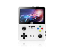 X8 Retro Game Console 4 Polegadas Ips Screen Handheld Game Player 10 Simuladores Video Game Console Para Sfc Branco Hengjian