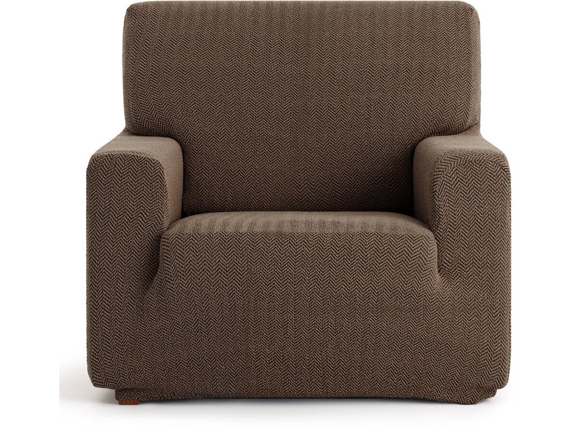 Capa de Poltrona EYSA Premium Jaz Tecido Multielástico (130 x 70 x 120 cm - Poliéster e Algodão - Marrón)