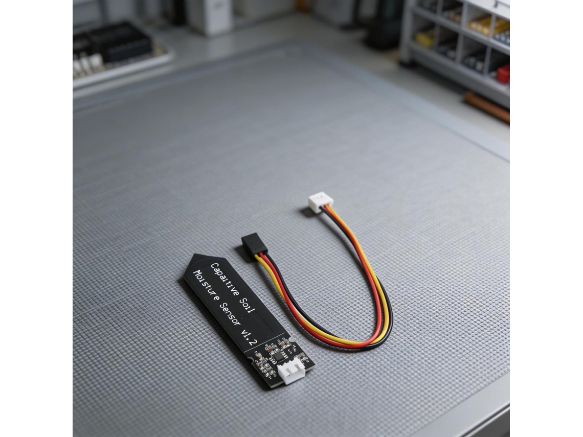 Módulo Sensor Capacitivo De Umidade Do Solo, Ampla Faixa Tensão 3, 3-5, 5v Para Projetos Diy Com Arduino E