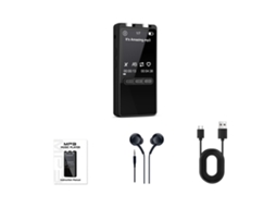 Gravador de Voz N27 Portátil com Microfone, Bateria, Mp3 e E-book EOOCOO