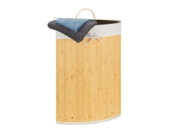 Cesto De Roupa Suja De Bambu Com Saco Removível