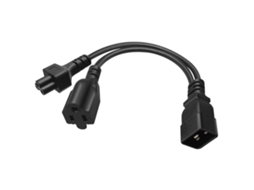 Cabo Divisor Iec C20 Macho Para C5 E Nema 5-15r Fêmea, 32 Cm