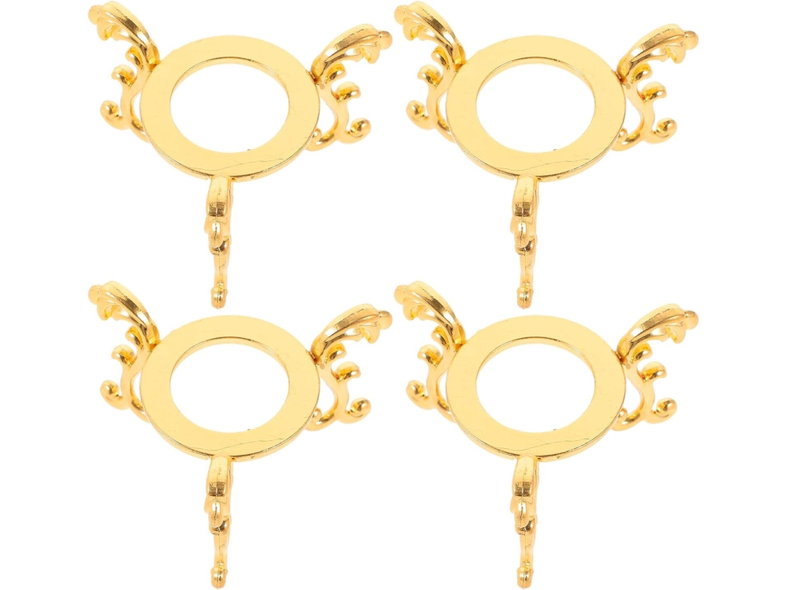 Suporte De Metal Para Bolas Cristal 4 Peças, Base De Exibição Para Esferas Vidro, Ornamentos E Ovos De Pedra, Ideal Para