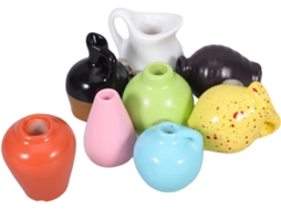 Conjunto De 8 Mini Vasos Magnéticos Resina Para Geladeira E Escritório