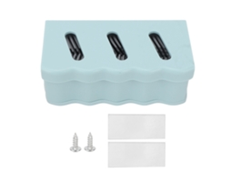 Capturador De Cabelo De Silicone Azul Para Banheiro - Previne Entupimento De Ralos