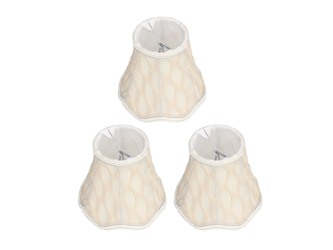 Conjunto de 3 Abajures de Tecido Modernos com Clip on para Lâmpadas E14 CHABERLU