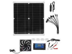 Kit Painel Solar 25w com Display Lcd e Proteções Múltiplas