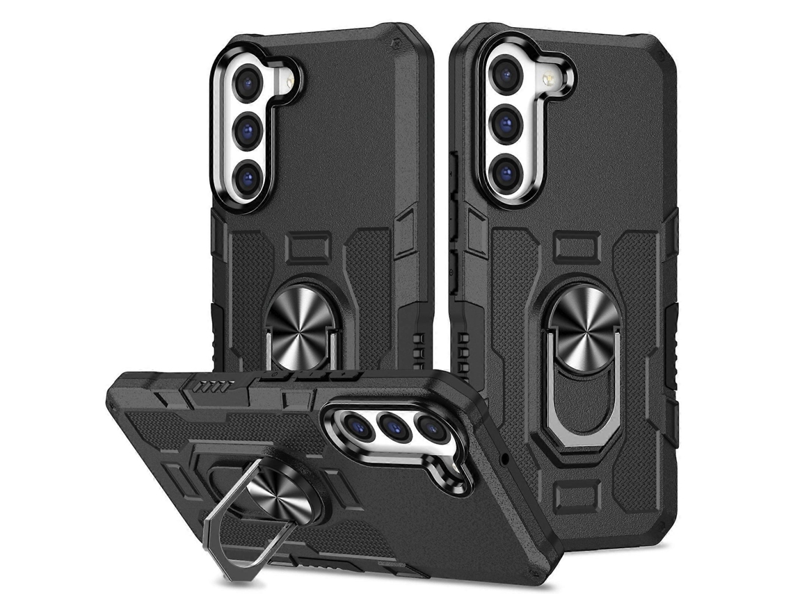 Capa Híbrida Com Suporte De Anel Para Samsung Galaxy S22 Ultra 5g