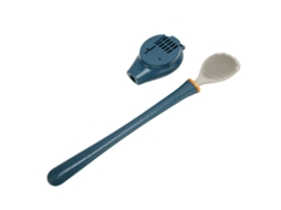Escova sanitária compacta com cerdas de silicone, suporte parede, higiene garantida | AQUAFORGE