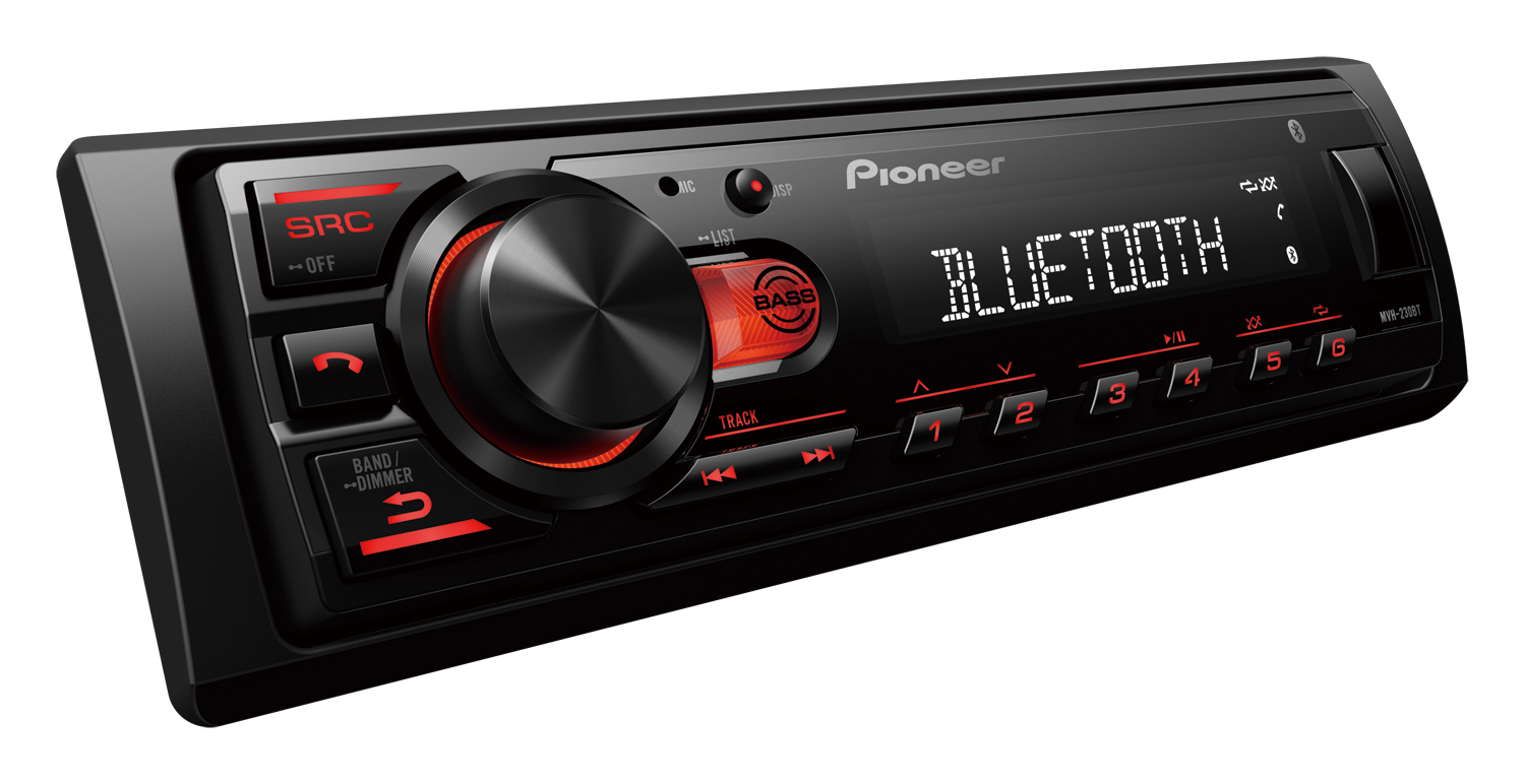 Autorrádio PIONEER MVH-230BT com Usb (4x 50W - RDS - Bluetooth - Mosfet)