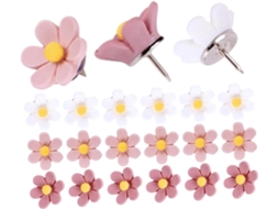 Conjunto Kallory com 30 enfeites decorativos em resina, com design elegante e durável, perfeitos para decorar paredes e fotos.