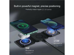 Carregador Sem Fios De 15 W, 10 W, 7,5 W E 5 W Com Carregamento Rápido Sem Fios Para Smartphones Compatíveis Com Qi