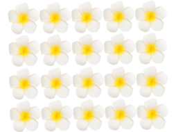 Conjunto de 4 presilhas de cabelo exclusivas em formato de flor de plumeria para mulheres.