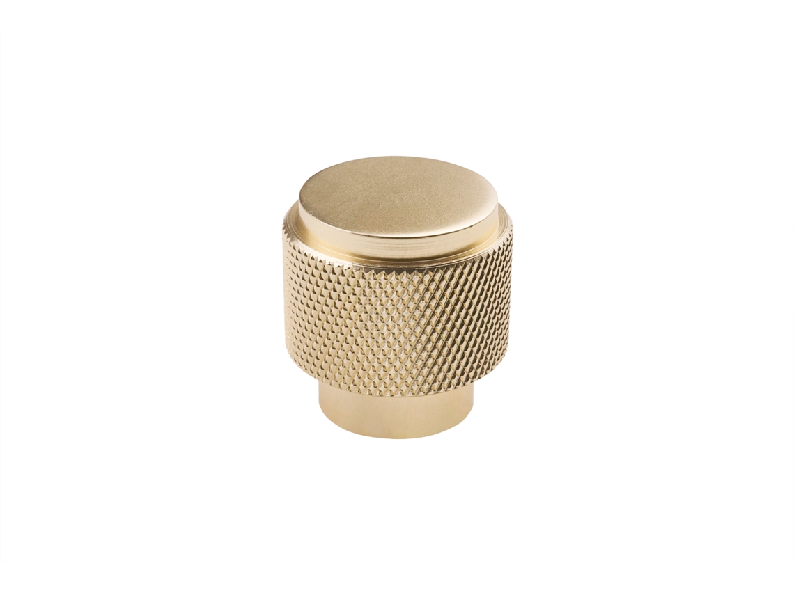 Puxadores de Armário Lavuzo em Ouro Acetinado com Nervuras 25X25 Mm Por Peça WOVAR